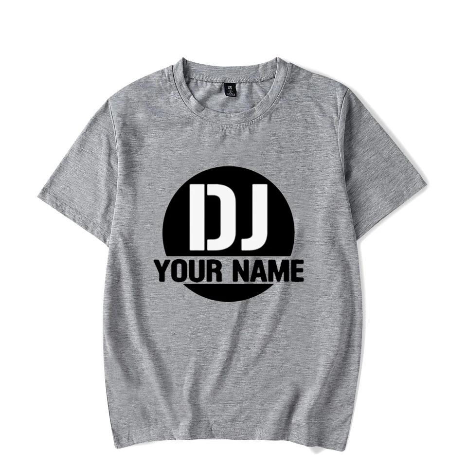 DJ Print Tshirts Custom T Shirt Mens Womens Tops Tees Shirts DJ Your Name Logo Diy Names T Shirt Funny Shirt Luminous Tees Tops