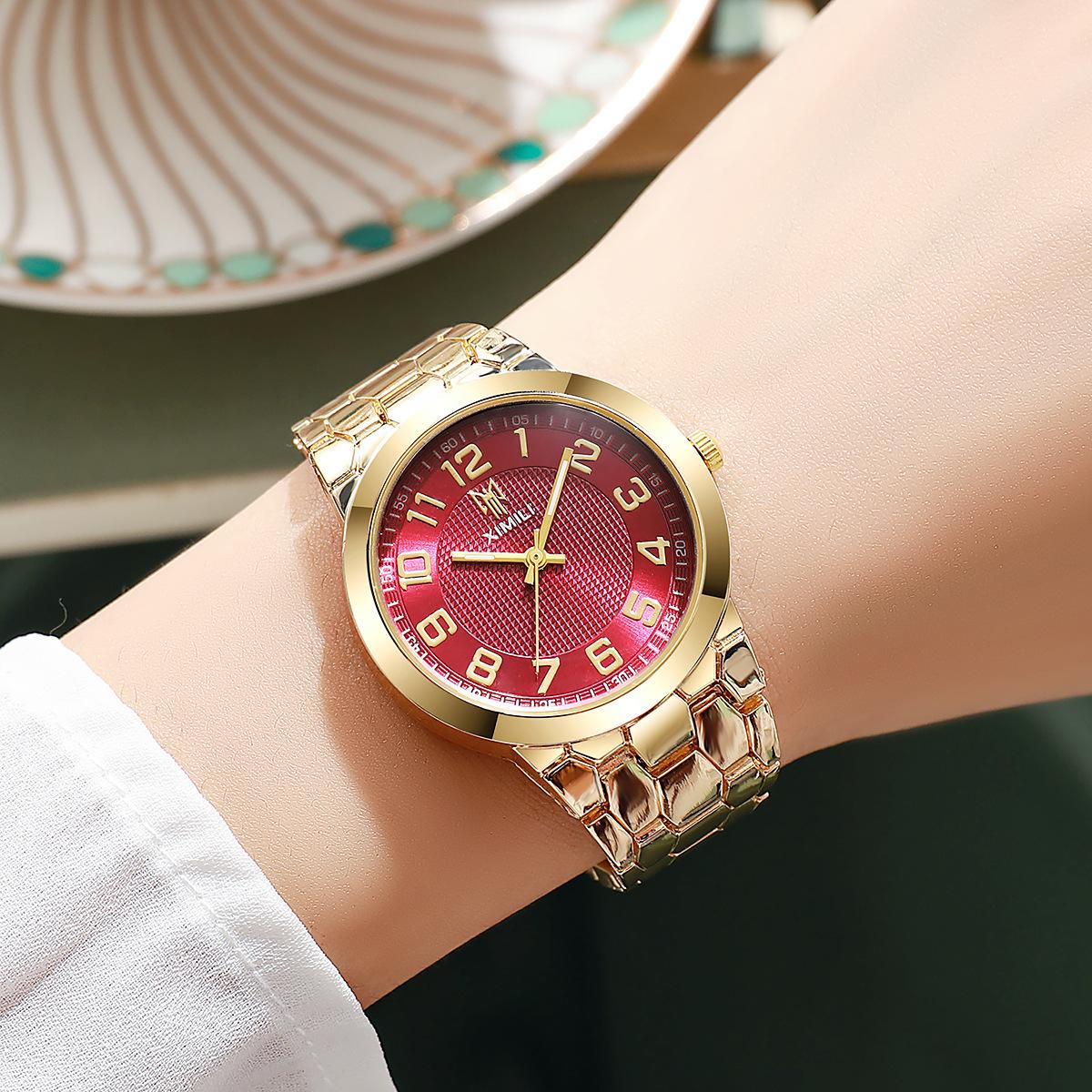 Ladies Watch Fashion Simple Quartz Watch Rhinestone Leisure Steel Belt Diamond Workplace Women S Watch