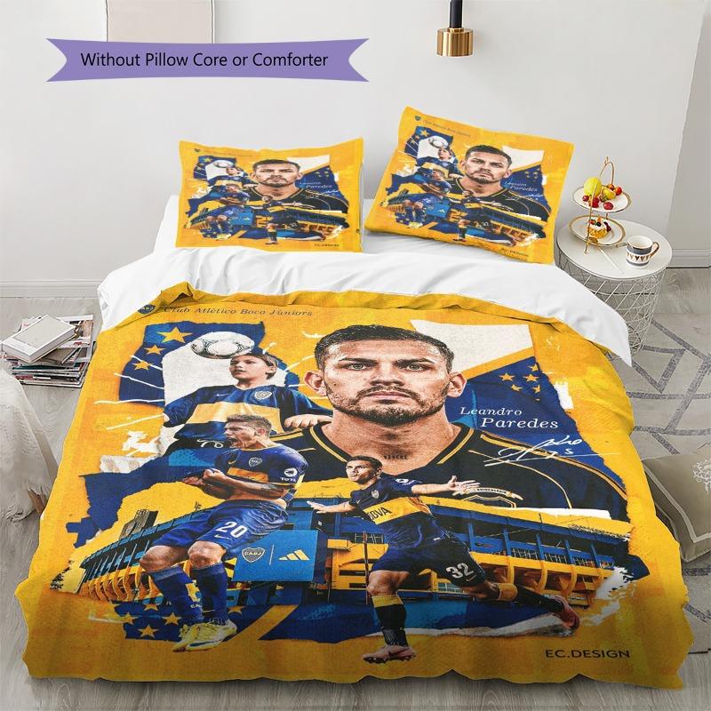 Boca Juniors Paredes Art Collage Poster Print 3 Pieces Duvet Cover Set Soccer Fan Bedding Bedroom Home Decor Without Pillow Core