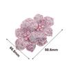 3D Rhinestone Flower Patches Sparkling DIY Craft Flower Brooch Fabrics Embellishment Jewelry Accessories