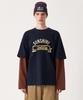 GOLDEN SUNSHINE Layered Stripe Long Sleeve_Navy