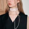 2er Set Temperament Trendig Falten Tragen Schwarz Weiß Spitze Band Choker Halskette für Damen Halsband Kette Schmuck Zubehör Geschenke