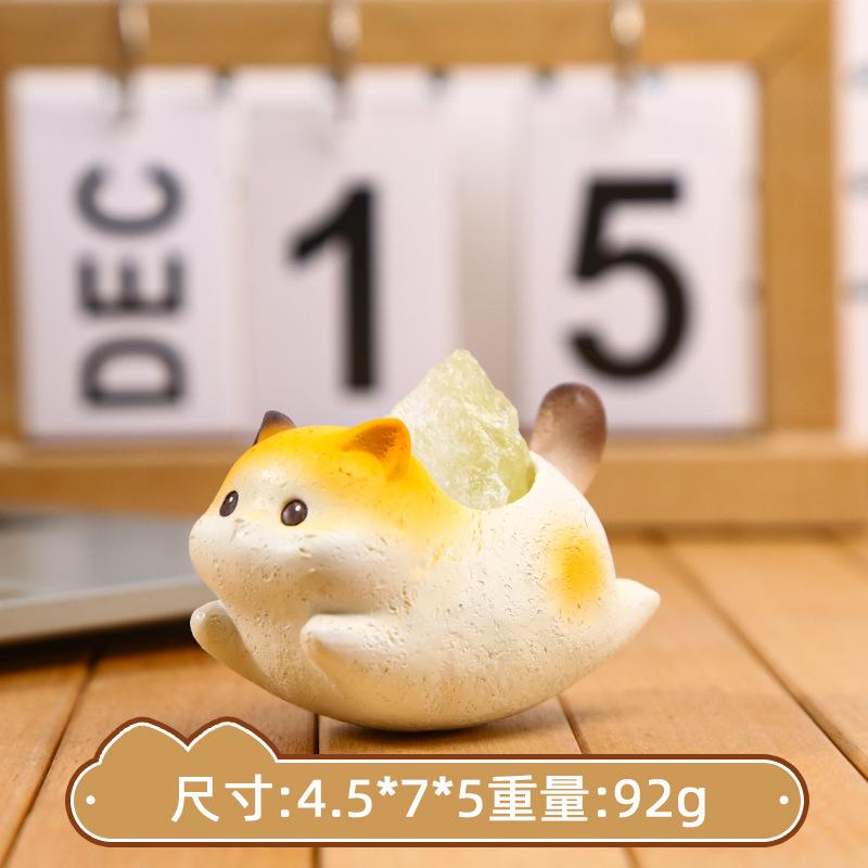 Cat Swinging Joy Crystal Ornament Home Living Room Desktop Decoration Resin Crafts Cartoon Cute Resin Ornament