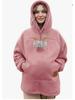 2025 Unisex Trendy Coral Fleece Hooded Sweatshirt - European & American Style, Warm & Casual