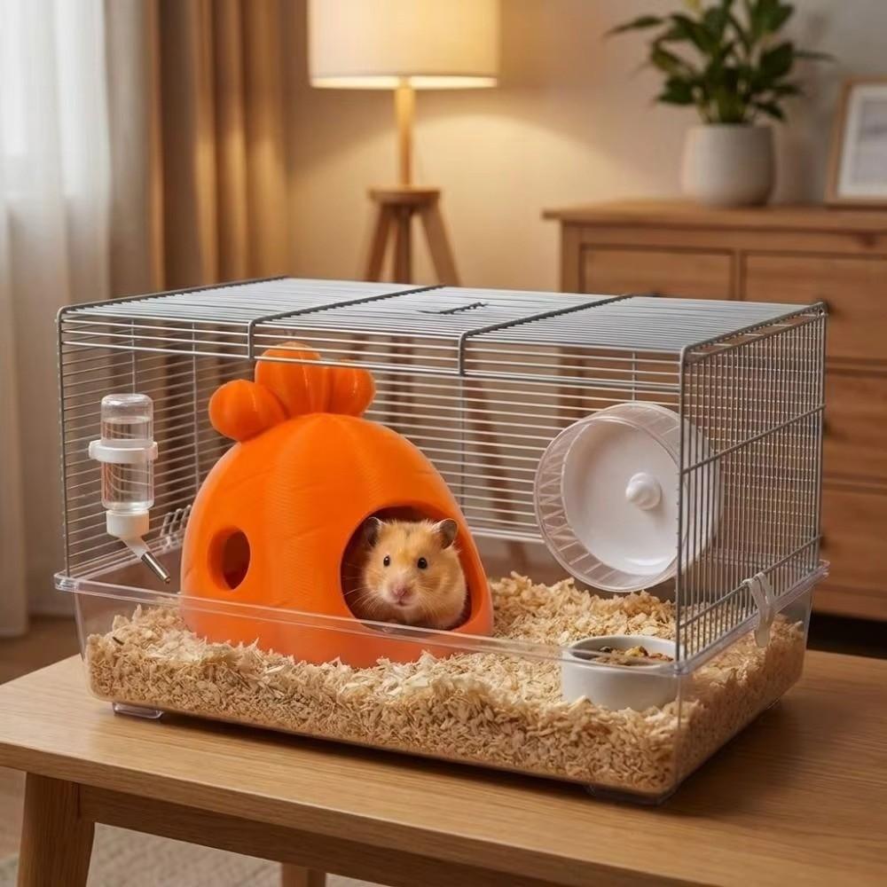 Carrot Shaped Small Pet Sleeping Nest Plastic Hamster Hideout Cute Hamster House For Small Pets
