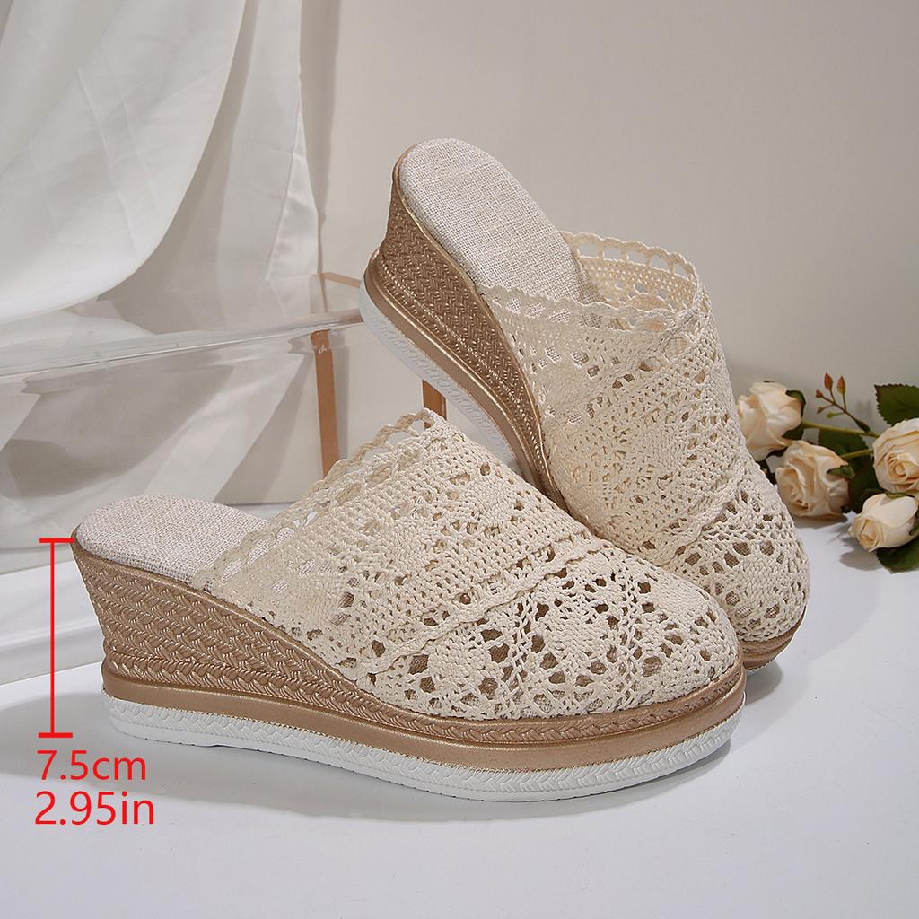 Fashion Comemore Women Sandals Summer Fashion Wedge Shoes Woman Breathable Women's Sandals Slide Footwear Female High-Heeled Sandals