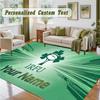 Crystal Velvet Square Rug Custom NameIreland Rugby Pattern Non Slip Home Floor Decor Rug