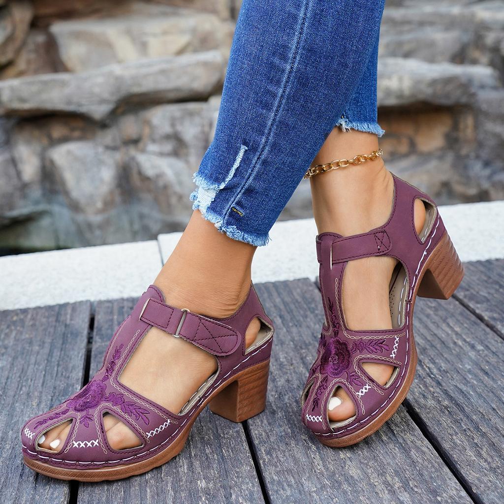Plattformschuhe für Damen in großer Größe, lässige Sandalen mit dickem Absatz