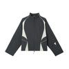 Adidas Casual Sports Series Locker Fit Stehkragen Reißverschlussjacke Damenjacken Carbon-Schwarz Strahlend-Weiß JY8062