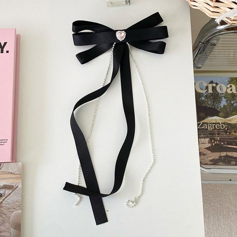 

Изысканные заколки для волос с кристаллами, элегантные длинные заколки с лентой и кисточками, заколки для волос, зажимы для волос для женщин, аксессуары для волос, головные уборы