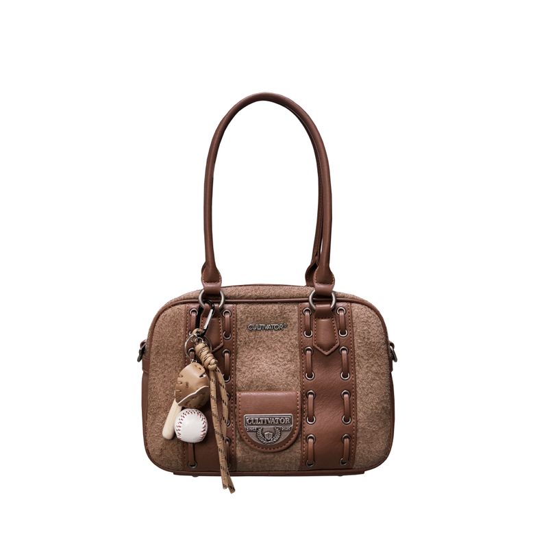 

Культиватор Оригинальная Ниша Самая Простая для Сочетания Замшевая Наплечная Сумка Кроссбоди Бостонская Сумка Сумка для Боулинга 2024 Зима Новинка Brown (In Stock)