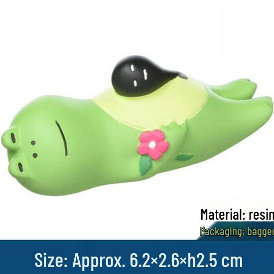

Spring Farm Garden Miniature Cute Cat & Frog Resin Ornaments