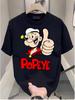 Popeye the Sailor for Man Graphic T-shirt - 100% Cotton Crew Neck Short Sleeve