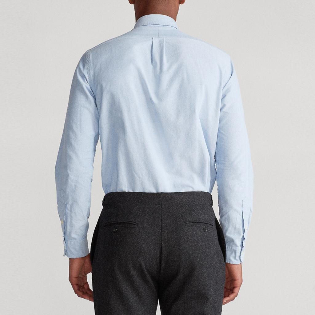 Polo Ralph Lauren Bear Embroidered Loose Fit Button-Up Long Sleeve Shirt Men shirts Blue MNPOWOV16820896-400