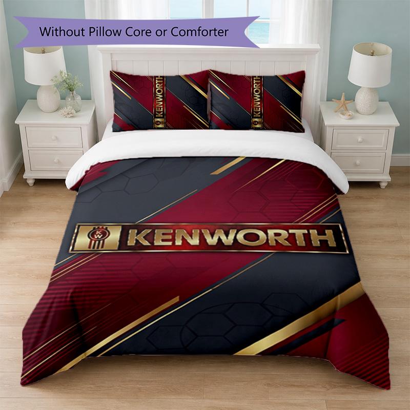 Set Biancheria da Letto Kenworth Stampa 3 Pezzi Copripiumino con Due Federe Biancheria da Letto Morbida per Camera da Letto Domestica