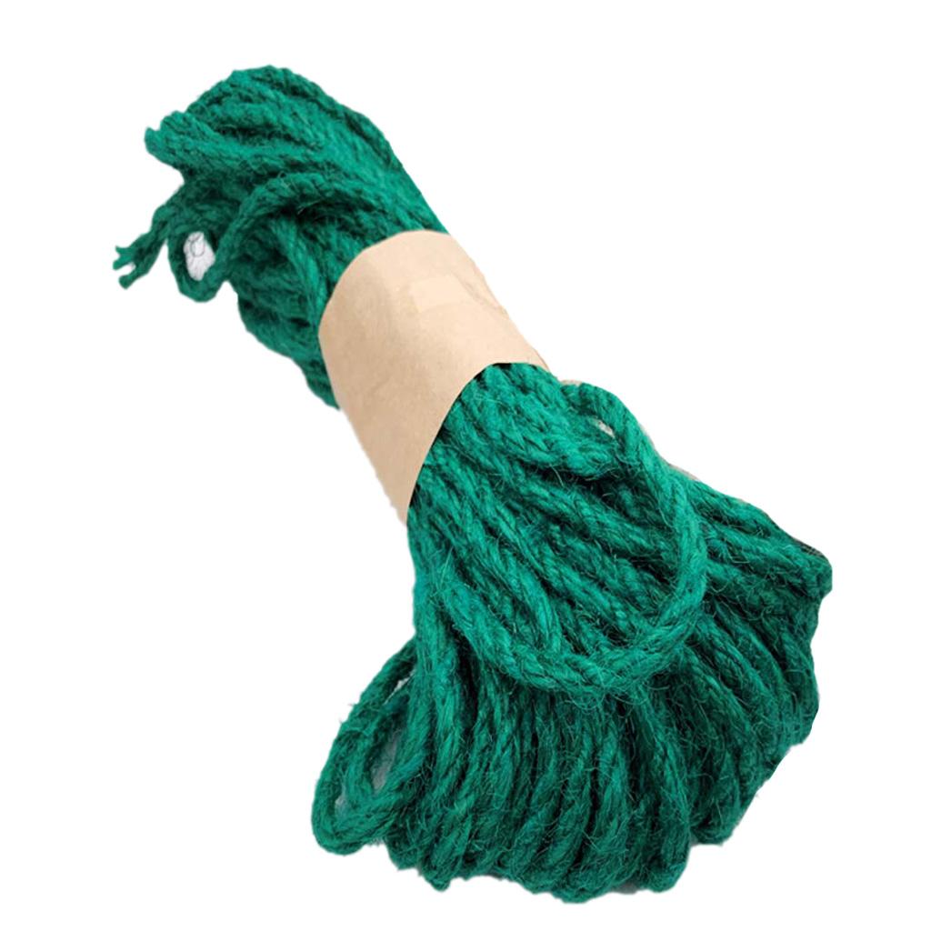 Garden Cord 6 mm Jute Cord, 10 m Green Jute Tying Cord Tear-Resistant Craft 1