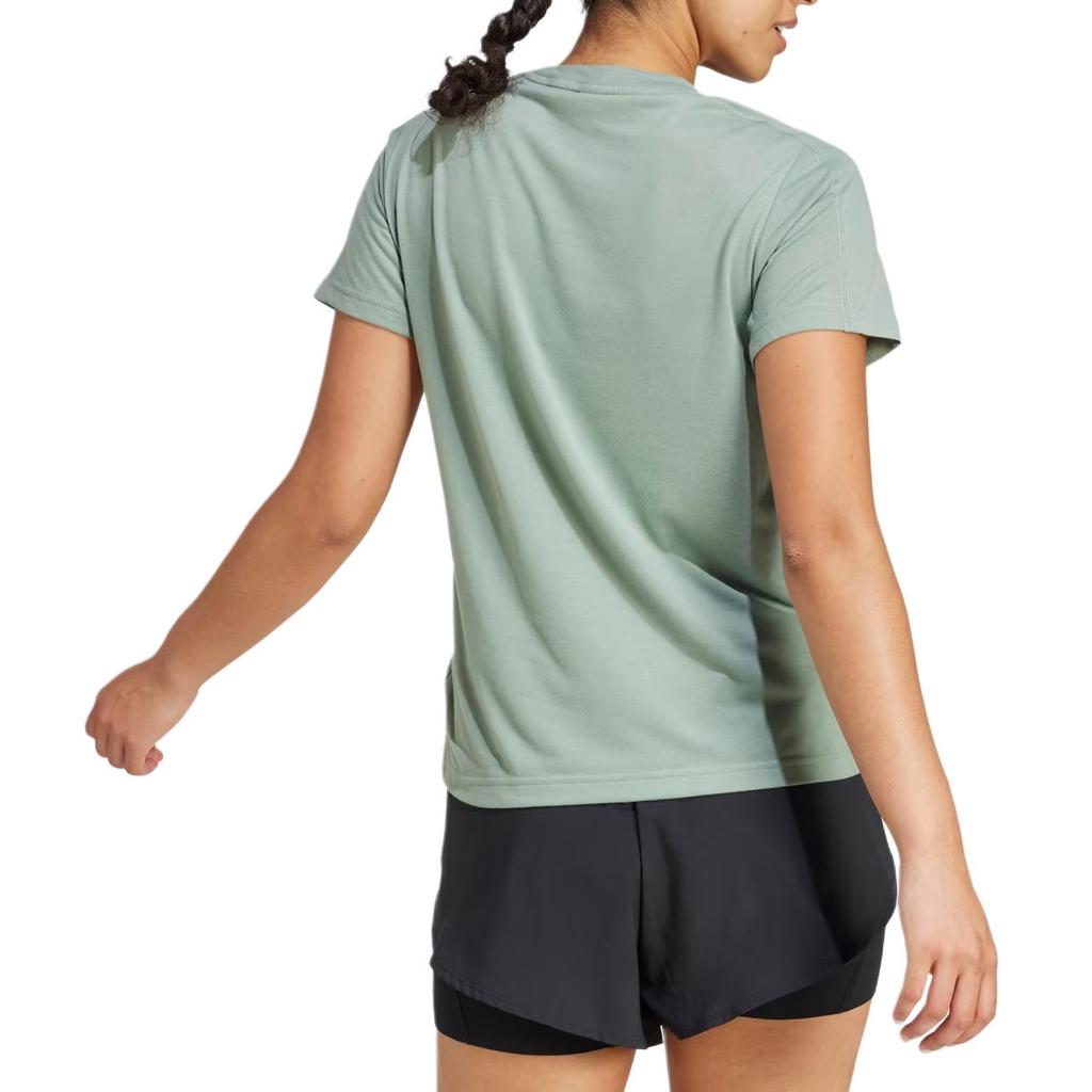adidas Aeroready Train Essentials Round Neck Moisture Wicking Short Sleeve T-Shirt Women Tops JC9531