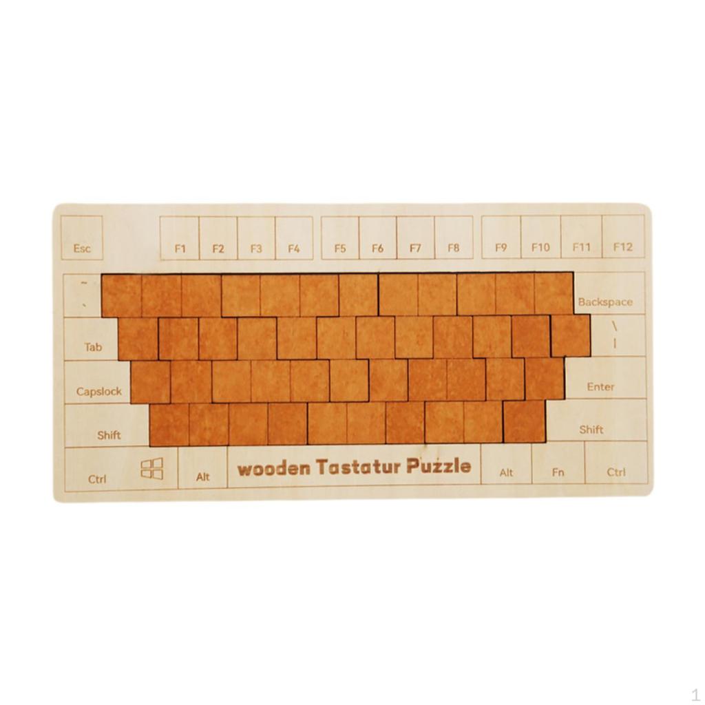 Wooden Blocks Puzzle Color Shape Jigsaw 3D IQ Game Stem Learning Brain Teasers Toddlers Puzzles for