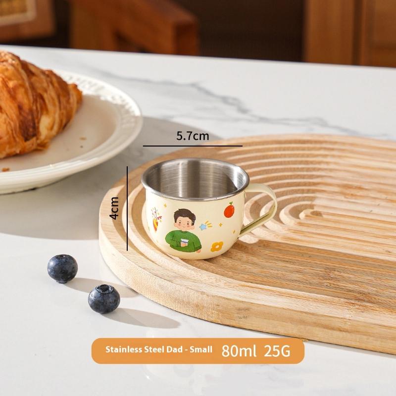 80/220Ml Stainless Steel Water Cup Mug For Kids Anti Scalding Milk Coffee Cup Mini Cute Drinking Mug Coffee Cups