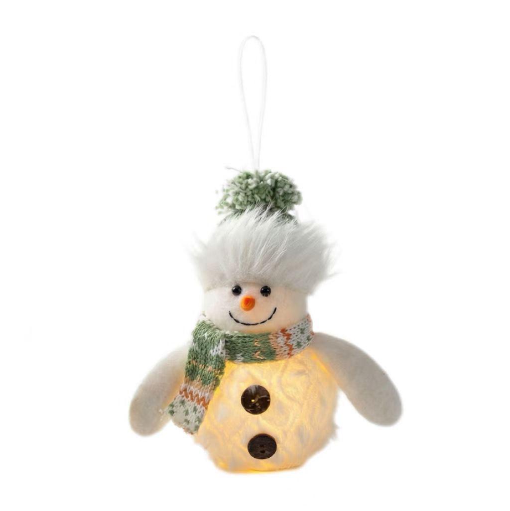 LED Snowman Plush Christmas Tree Ornament