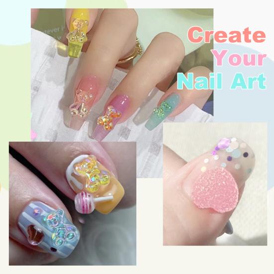 1 Set 3D Nail Art Charm Assorted Mini Acrylic Nail Design Jewelry Resin Charm DIY Crafts Nail Decoration Accessories