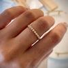Stackable Rings with Fashionable Beads Simple Beads Water Wave Rings for Women Jewelry Gift
