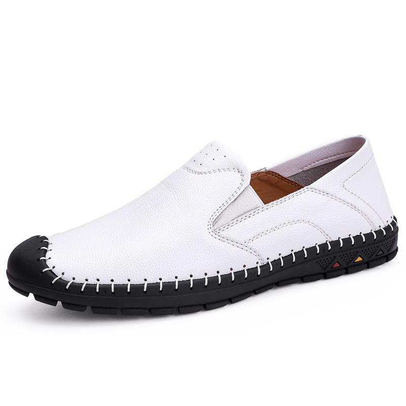 

Большой размер 4546 Обувь Doudou мужская весенне-осенняя мужская повседневная кожаная обувь обувь-лоферы на одной педали корейская версия галоши 38 белый