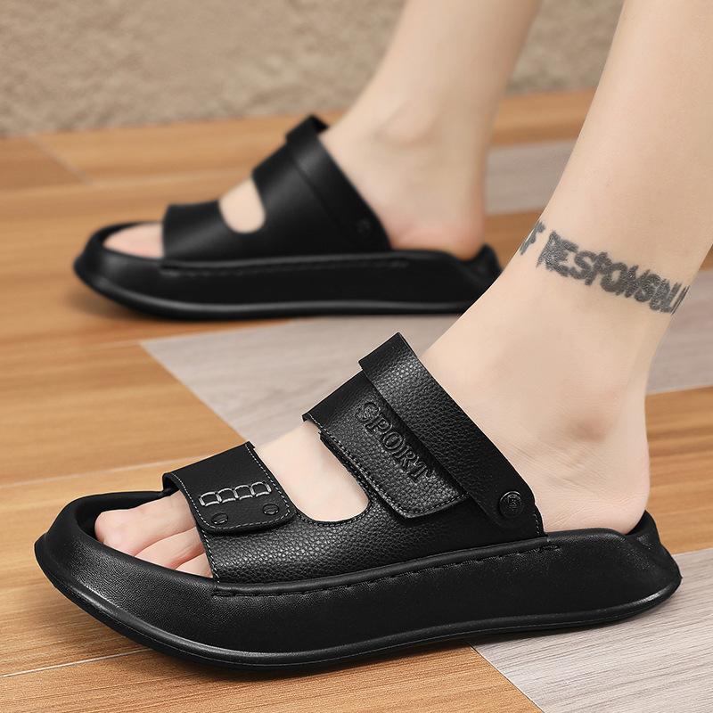 Sandals men's summer wear trend versatile sports sandals 2025 new men's driving casual soft-soled beach shoes