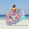 Custom Unicorn Beach Towel Personalized Name Fantasy Rose Microfiber Bath Towels Soft Quick Dry Swimming Pool Lounger All Season