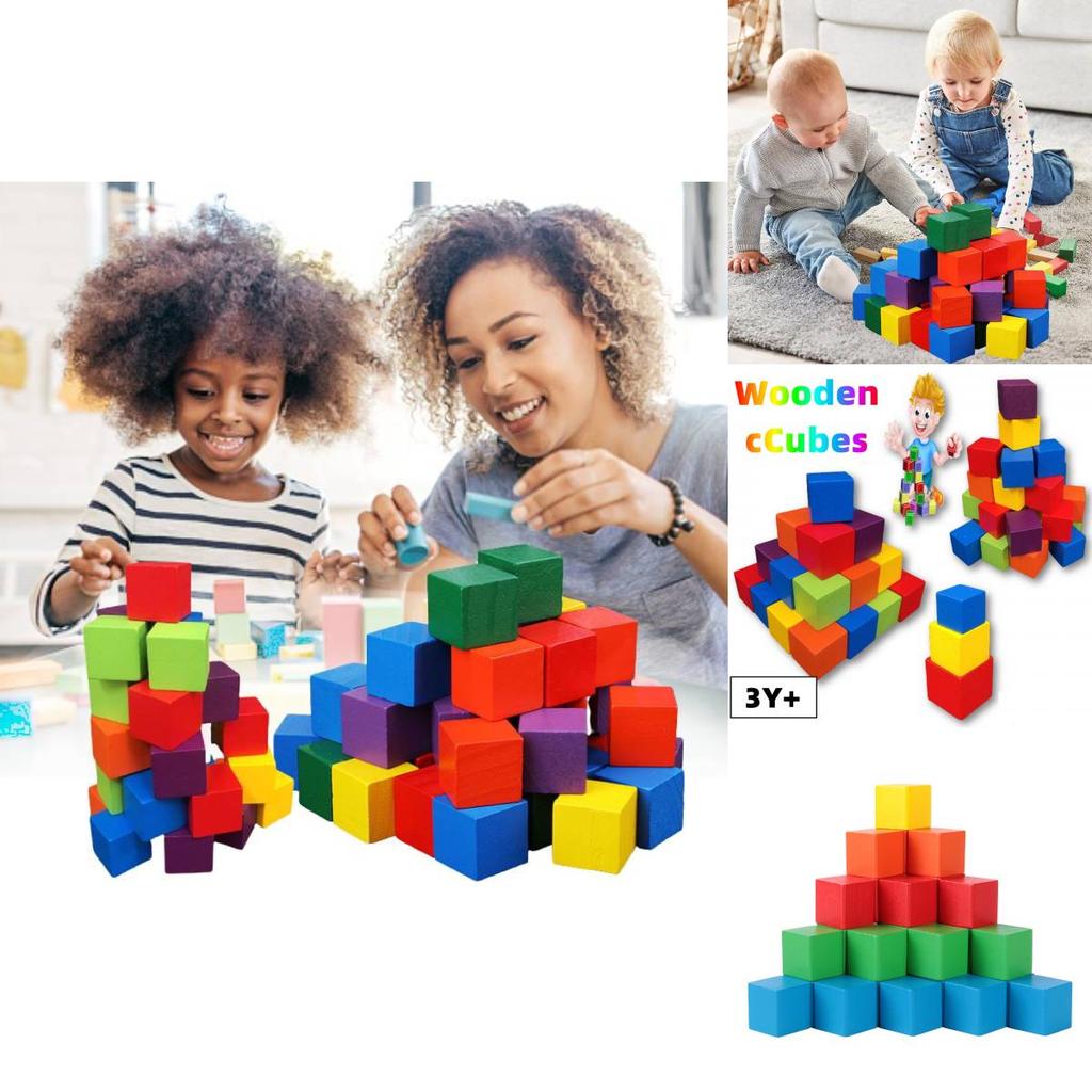 High Quality Wooden Cubes Math Toys For Kids