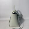 [Pre-Owned] Belt Micro Light Blue Leather Catfish Crossbody Shoulder Bag With Silver Hardware And Detachable Strap - Excellent #G2G3XX