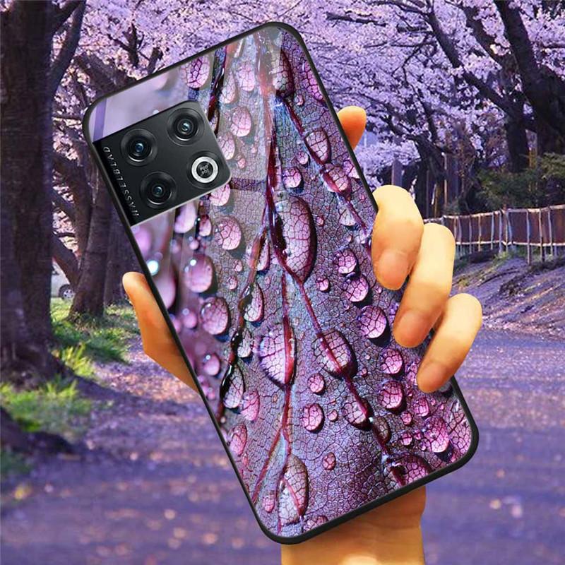 Für OnePlus 10 Pro 5G Hülle 6,7'' Gehärtetes Glas Sternenmarmor Harte Rückseite für One Plus 10Pro Funda Capa Oneplus10pro Coque
