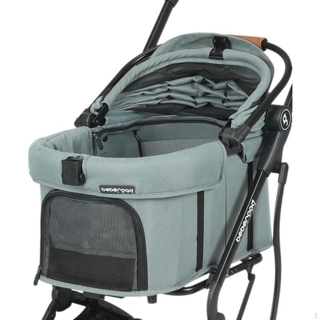 Pet Stroller Pad, cleanable, NonSlip, For Dogs and felines, Travel, Protective Mat Gray Small