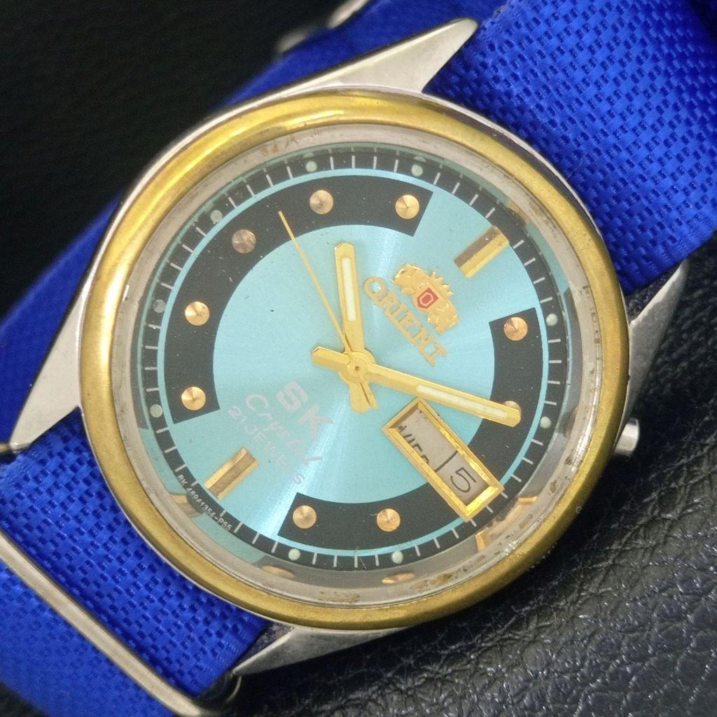 

Orient SK CRYSTAL АВТОМАТИЧЕСКИЕ ВИНТАЖНЫЕ ЯПОНСКИЕ МУЖСКИЕ ЧАСЫ С НЕБЕСНО-ГОЛУБЫМ ЦИФЕРБЛАТОМ a703421-1 R213c-a703421
