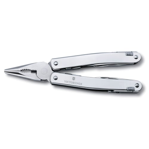 VICTORINOX Swiss Tool Spirit X Plus Ratchet, Silver, with Nylon Case, DIY Multi-Function Knife, Pliers, Locking, Swiss-Made 37-Function Multi-Tool [Wa