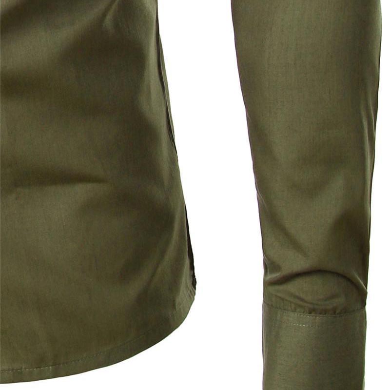 Cămașă cu mânecă lungă pentru bărbați de modă Camisa masculină, cu design subțire, ocazional, de marcă, cămașă de rochie pentru bărbați, mărimea M-4XL