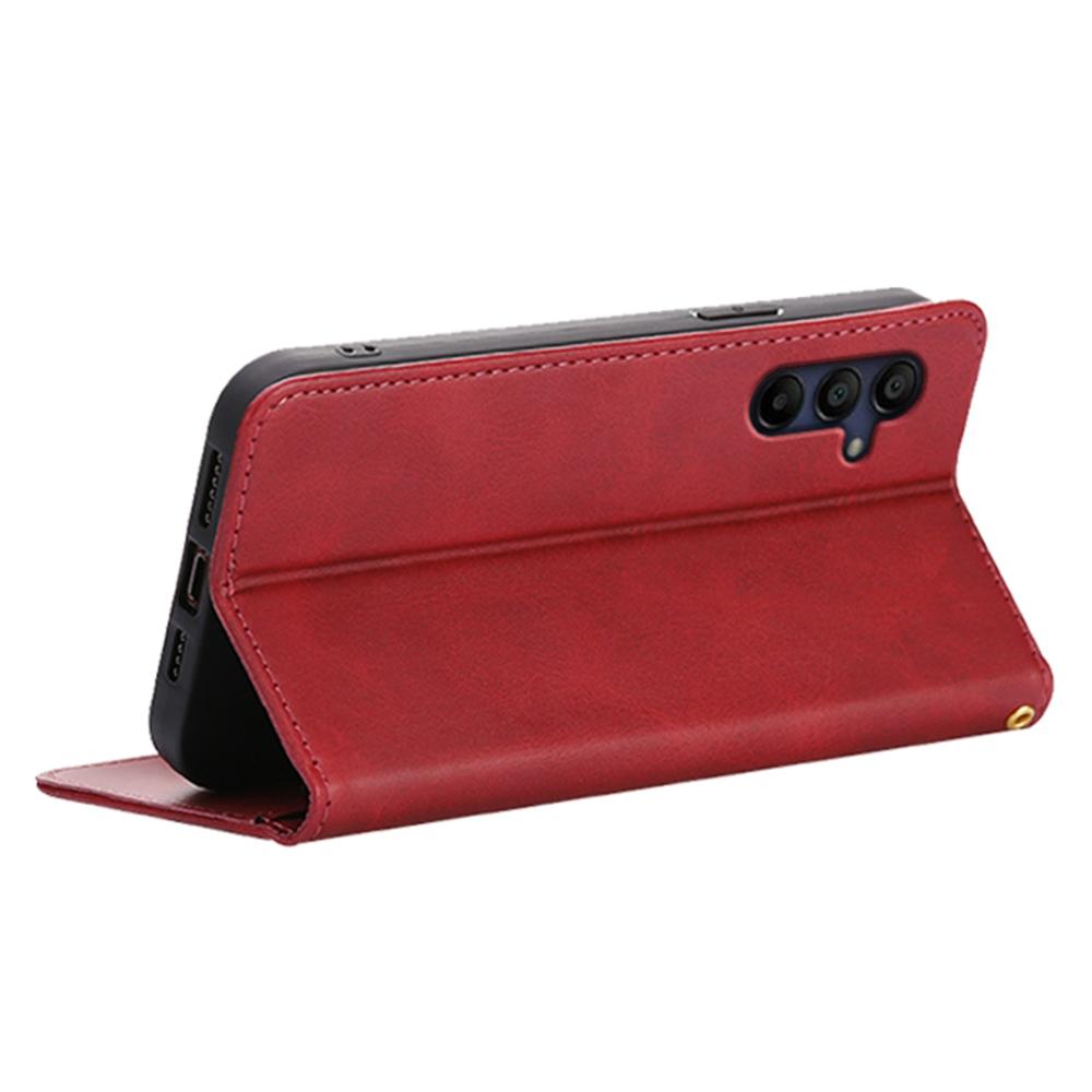 For Samsung Galaxy A16 4G/5G Case Wallet Calf Texture Leather Phone Cover with Hidden Magnetic Closure