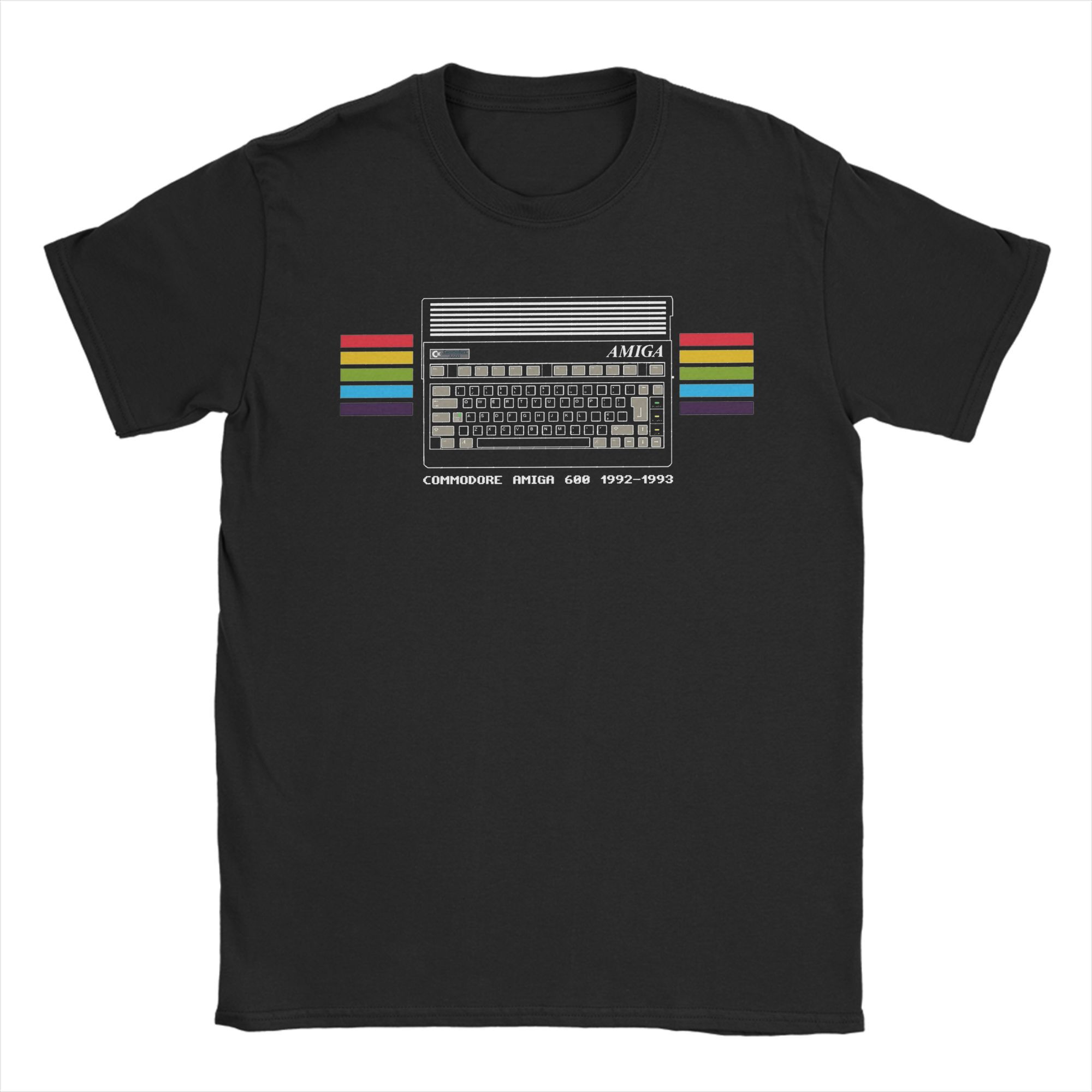 

Повсякденна футболка Sinclair Zx Spectrum Commodore Amiga 600 Для чоловіків жінок Круглий виріз Короткий рукав Топи 100% Бавовна Літній одяг L