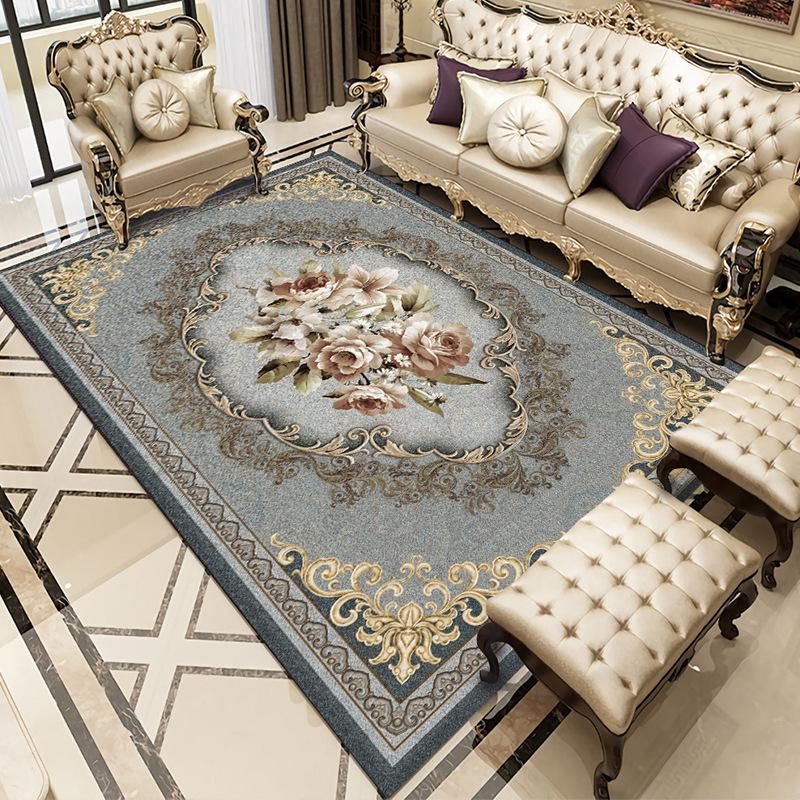 American Country Style Retro Carpet Living Room Sofa Bedroom Study Kitchen Entrance Door Rug Non-slip Light Luxury Decor Mat