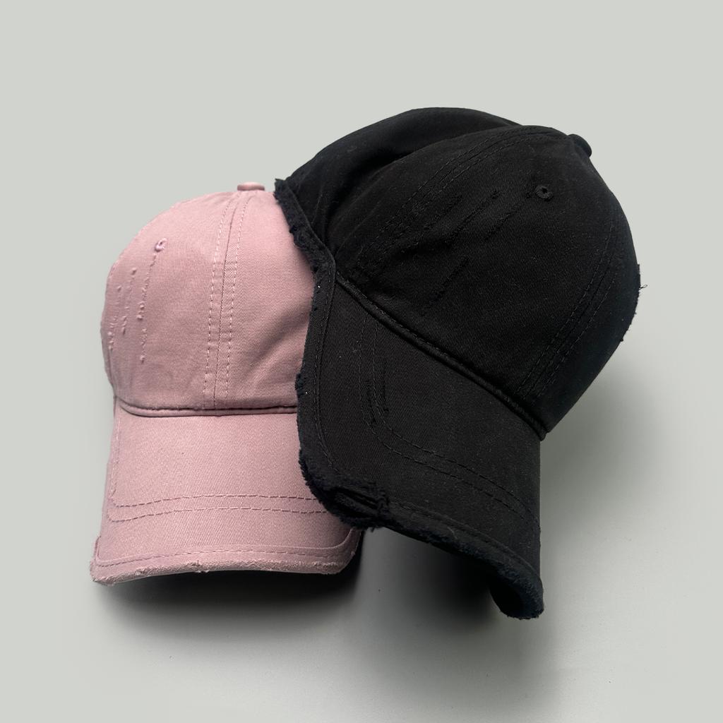 Retro Personal Simple Solid Baseball Hats New Men Women Sunshade Broken Style Versatile Distress Fashion Street Ins Peaked Caps