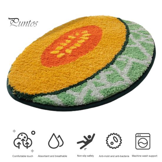 

Противоскользящий коврик для ванной комнаты с фруктами и фруктами, сильный впитывающий ковер для ванны, коврик для душа, коврик для туалета, коврик для входной двери 40x60cm жёлтый