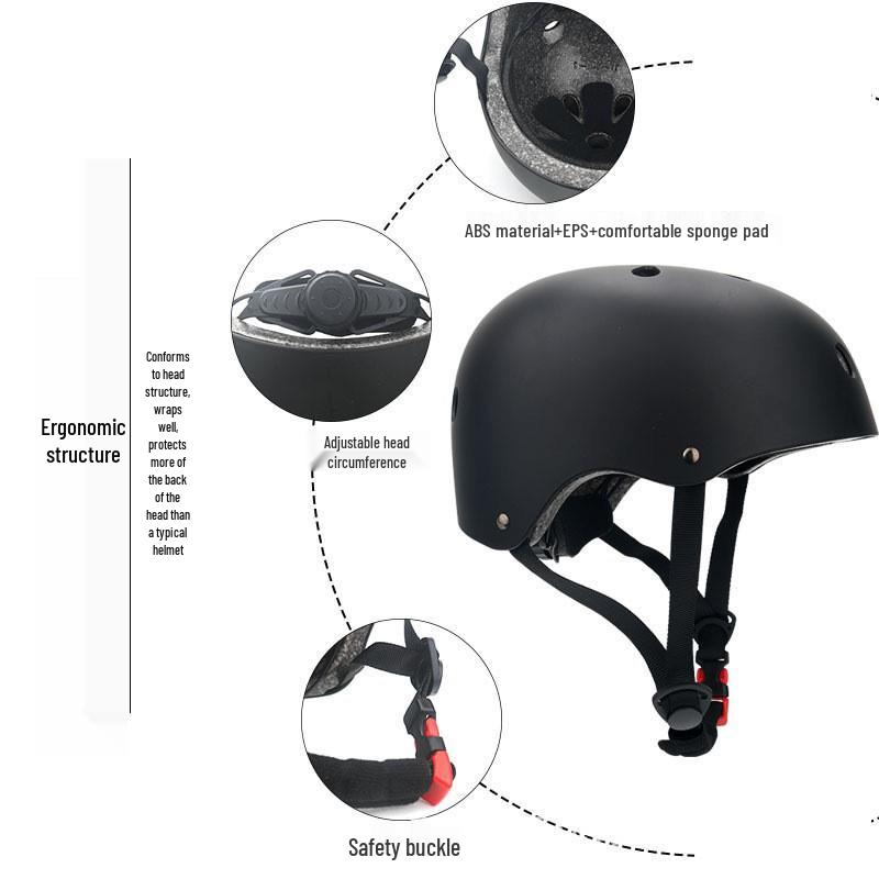 Set protettivo a sette pezzi per skateboard e bici per bambini: Casco, Paramani, Gomitiere, Ginocchiere per Bambini e Bambine.