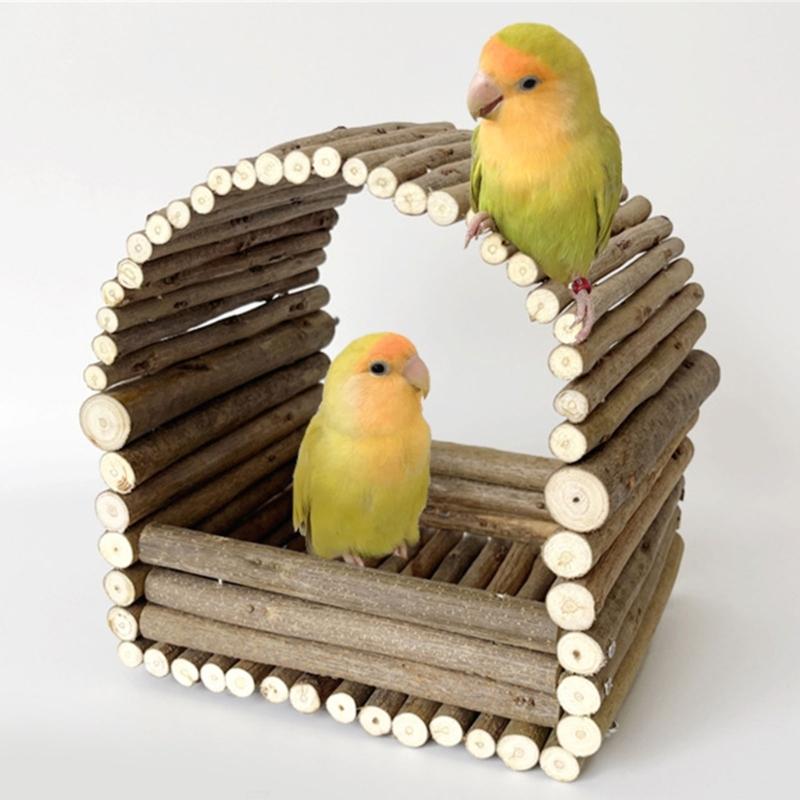Handmade Branch Parrots Nest Safe Comfortable Shelter Safe Resting Habitats for Lovebirds Parakeets