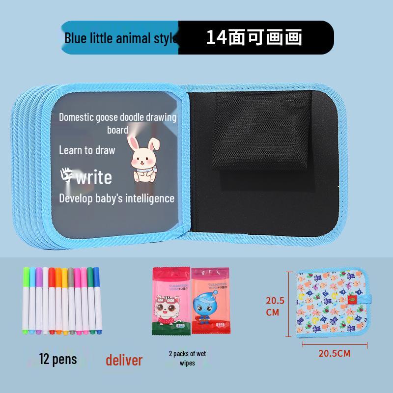 Portable Children's Drawing and Coloring Board - Reusable, Erasable, and Compact Toy for Kids