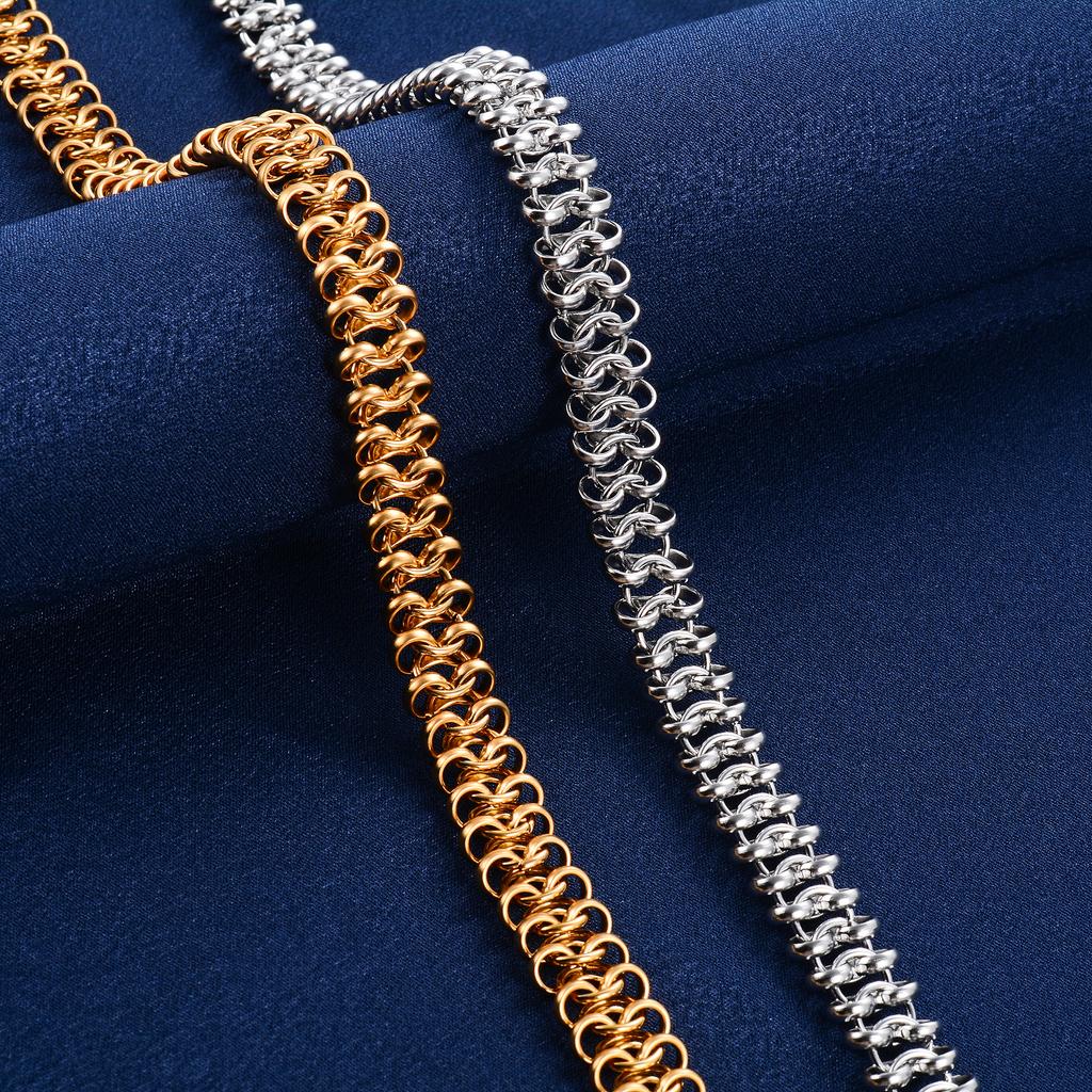 12mm Einzigartige Edelstahl Grobgliedrige Halskette Glied Centipede Kette für Männer Frauen Punk Hiphop Rock Junge Heavy Metal Schmuck Choker