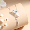 Ferris Wheel S925 Sterling Silver Chalcedony Evergreen Bamboo Necklace - Women's Versatile High-End New Chinese Style Jewelry