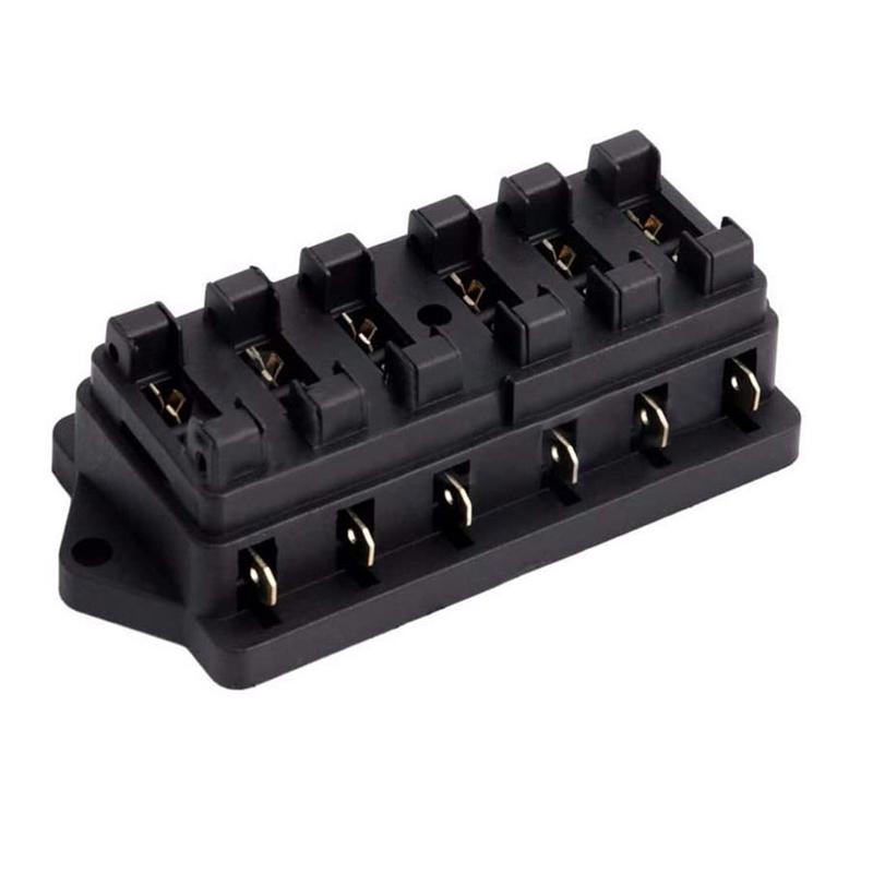 6 Way Fuse Holder Box Car Vehicle Circuit Blade Fuse Box Block With ATO Fuse Block Auto Car Accessories