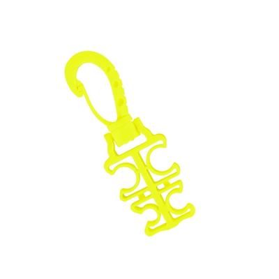 Clip Porte-Tuyau de Plongée avec Boucle Mousqueton Double Porte-Tuyaux de Plongée Double Clip pour Tuyaux BCD Durable