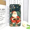 Frohe Weihnachten Baum Weihnachtsmann Muster Handyhülle für IPhone 16 12 11 14 13 15 Pro Max Mini X XS XR SE2 7 8 14 Plus Weiche Hülle