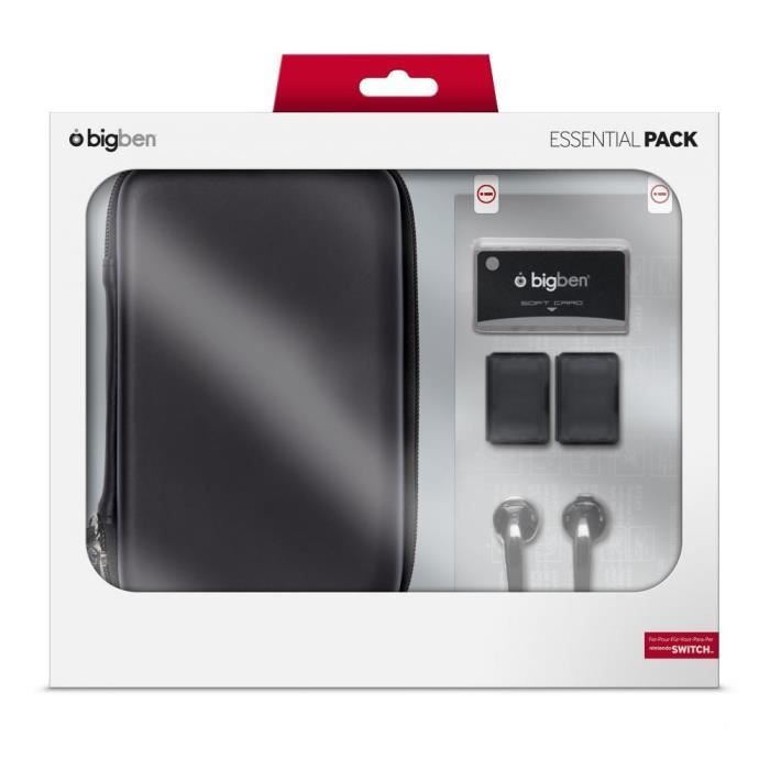 Pack de protection - BIGBEN - Nintendo Switch - Pochette EVA - Film protecteur - Accessoires inclus